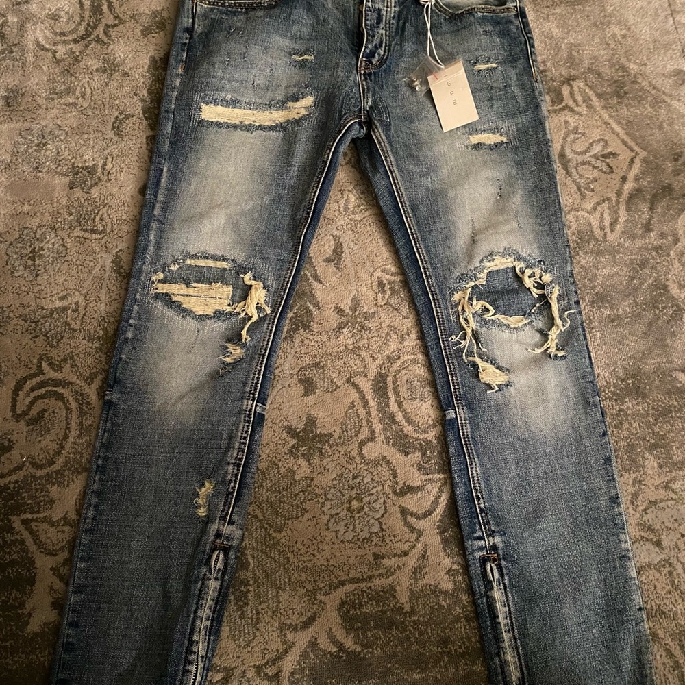 Mens MNML Jeans Size 36 M1 Repaired Denim Never Worn